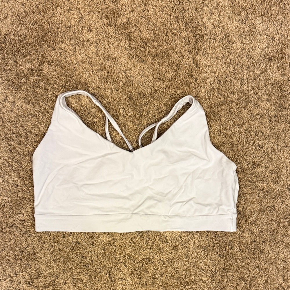 Athleta Perfect Form White Sports Bra D-DD
